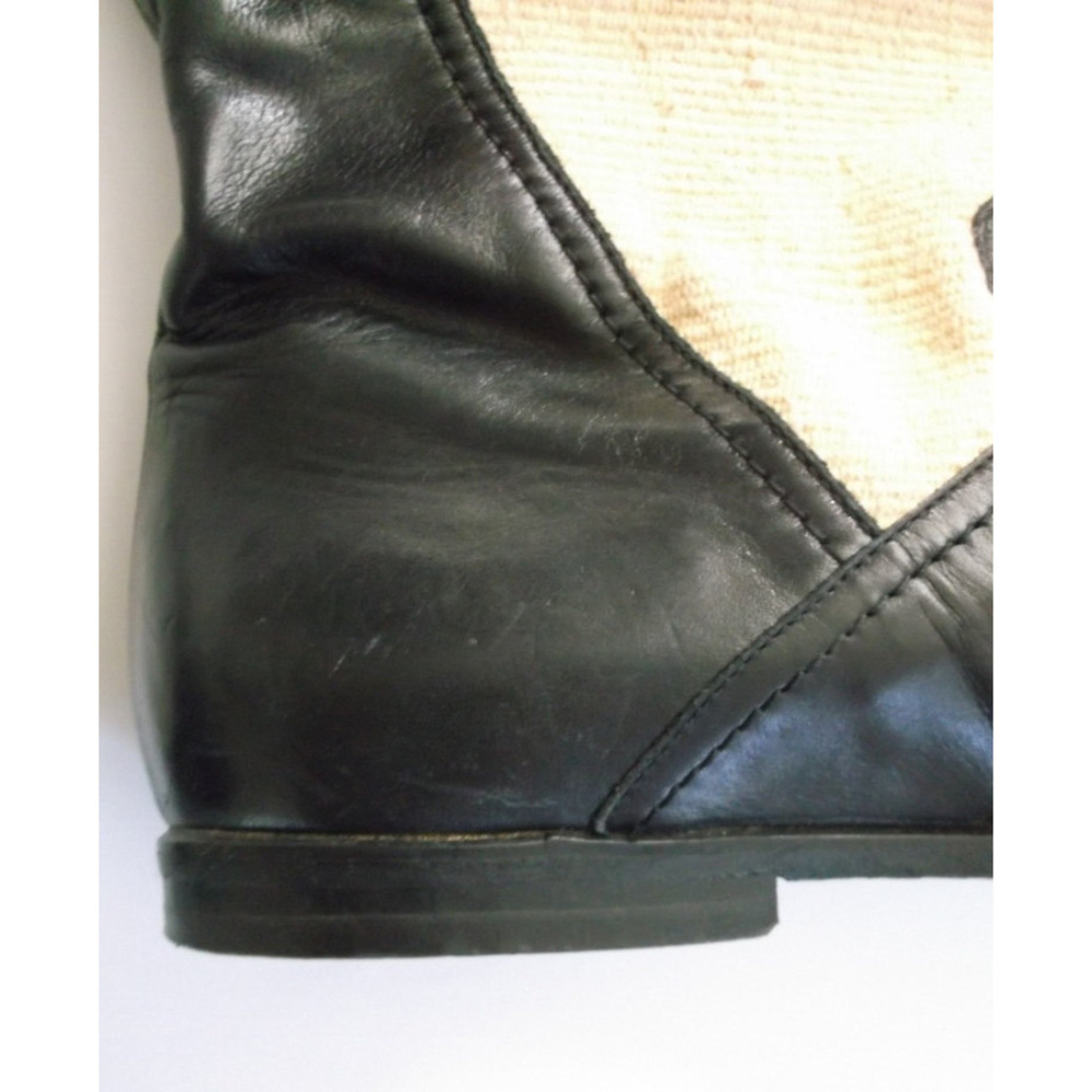 Vintage 1970s southwestern Chimayo blanket & leather boots - Picture 3 of 6